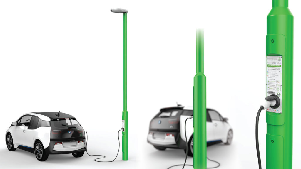 EV Streetcharge Column - Street Lighting & EV Charging Combined